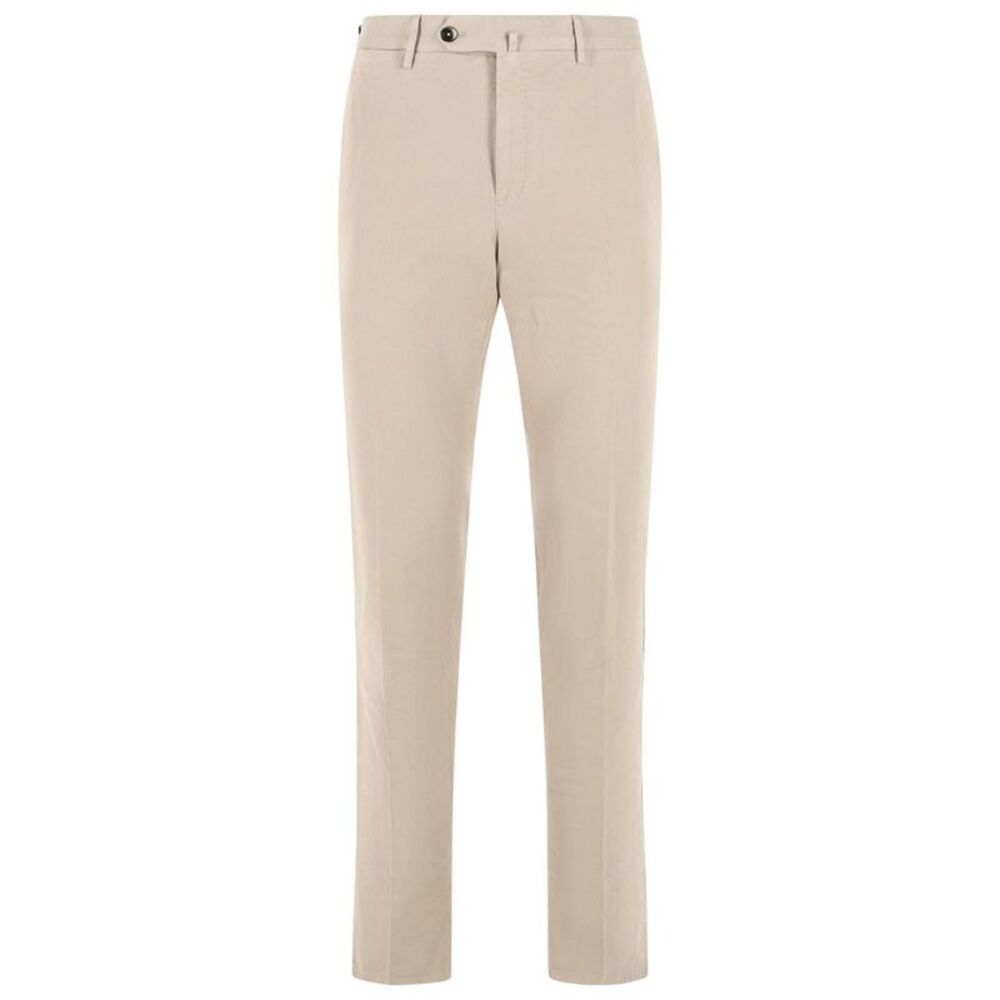 Pt01 Slim Fit' Beige Cotton Pants Men